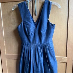 JCREW Navy Pleated Formal Dress